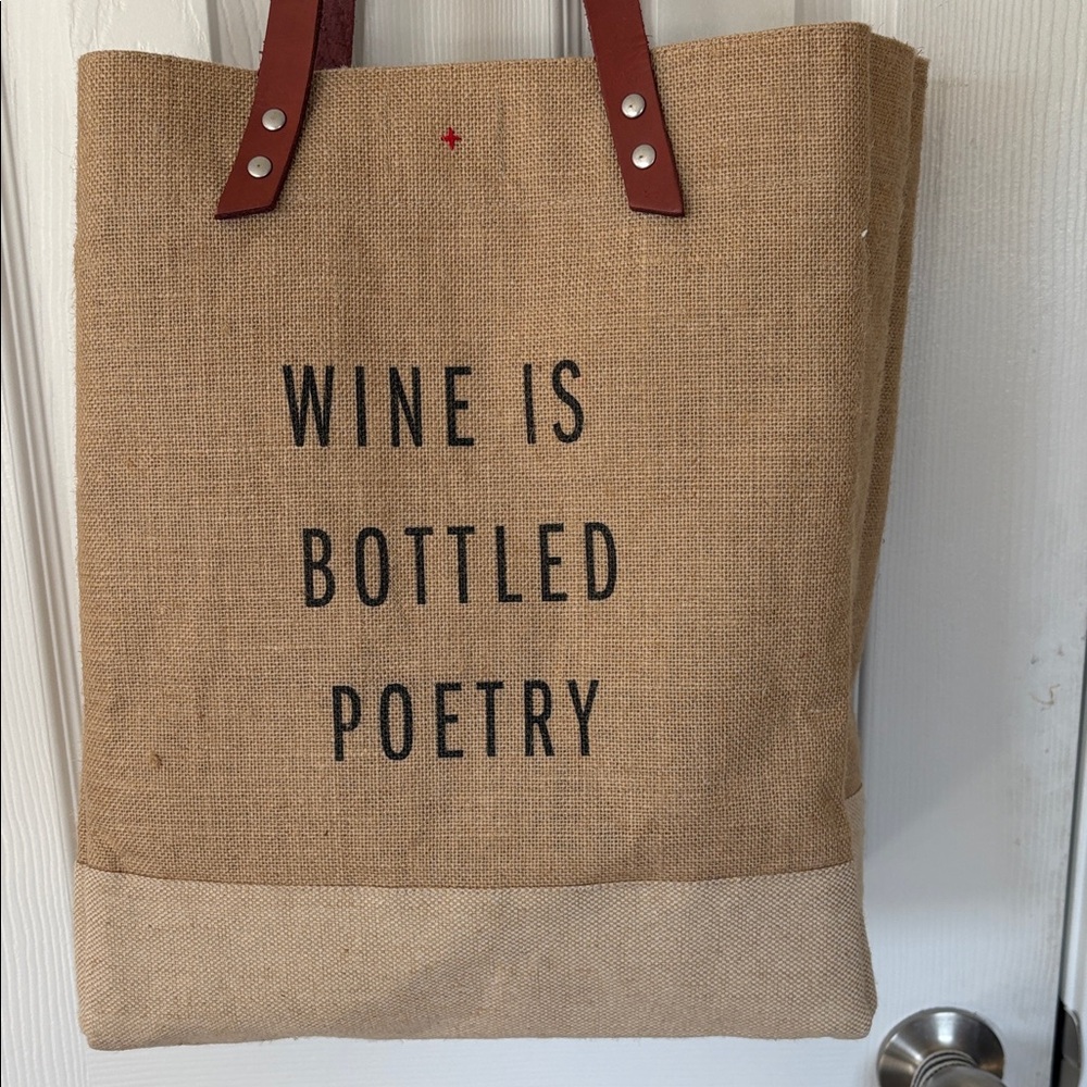 Apolis Wine Tote with Leather Handles